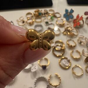 Gold Butterfly Ring 18 k plated gold